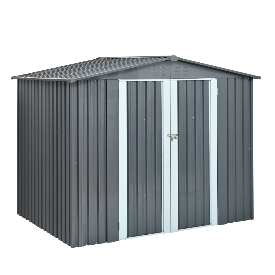 Heavy Equipment Storage Yard - Caseta de Almacenamiento Metálica con Puertas
